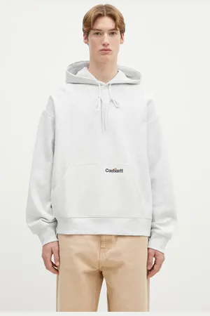 Carhartt Felpa in cotone Hooded Label Script Sweat uomo colore con cappuccio I034430.482XX