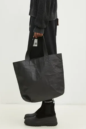 Y-3 Borsa a mano in pelle Leather Tote colore JD2900