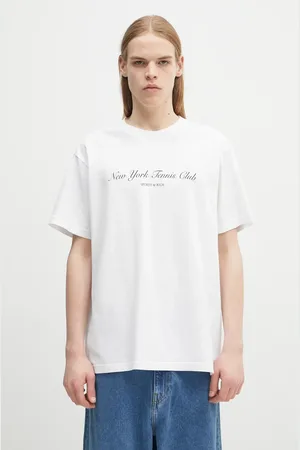 Sporty & Rich T-shirt in cotone NY Health Club colore TO043514043WH01