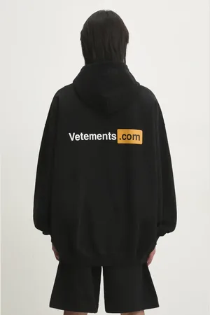 Vetements Felpa .Com Oversized colore con cappuccio UA66HD760B