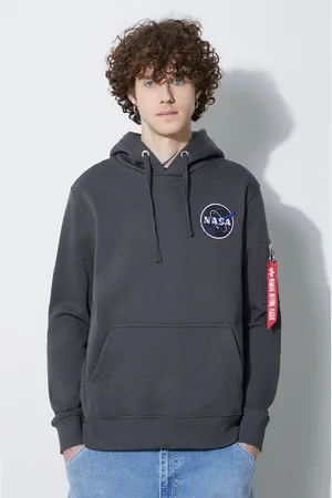 Alpha Industries Felpa NASA Orbit Hoody uomo colore con cappuccio con applicazione 146339