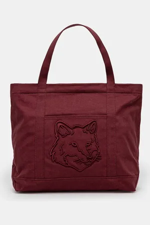 Maison Kitsuné Borsa in cotone Fox Head colore LW05104WW0107