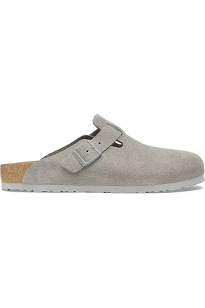 Birkenstock Ciabatte slide in camoscio Boston LEVE uomo colore 1027688