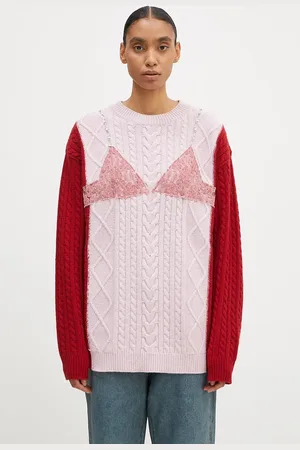 Andersson Bell Maglione in lana Lace Lingerie Boyfriend-Fit Knit donna colore atb1183w