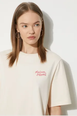 Maison Kitsuné T-shirt in cotone Handwriting Comfort donna colore MW00126KJ0119