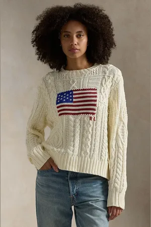 Ralph Lauren Maglione in cotone ARAN FLG PO donna colore 211924430