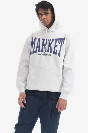 MARKET Felpa in cotone Persistent Logo Hoodie uomo