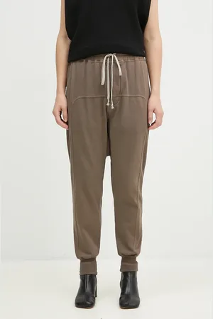 Rick Owens Rick Owens pantaloni della tuta di cotone Prisoner Drawstring colore DS02D2330.RIG