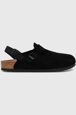 Birkenstock Ciabatte slide in camoscio Tokio uomo colore 1028337
