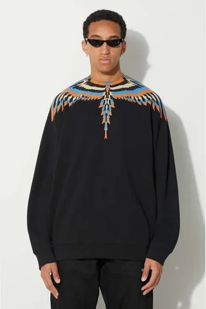 MARCELO BURLON Felpa in cotone Optical Wings uomo