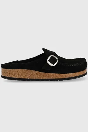 Birkenstock Ciabatte slide in camoscio Buckley donna colore 1017826