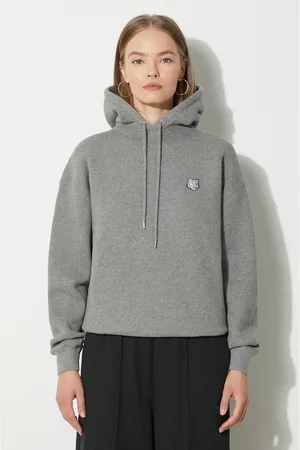 Maison Kitsuné Felpa in cotone Bold Fox Head Patch Comfort Hoodie donna colore con cappuccio MW00704KM0307