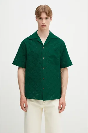 Drôle de Monsieur Camicia in cotone La Chemise Brodee Tapisserie uomo colore G-SH213-CO196-DGN