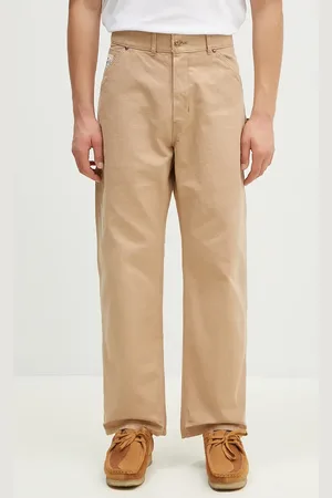 HUMAN MADE Pantaloni in cotone Washed Duck Work Pants colore HM28PT011