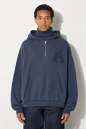 AMBUSH Felpa in cotone Collar Rib Sweatshirt Insignia uomo colore con cappuccio con applicazione BMBB004F24FLE0014545