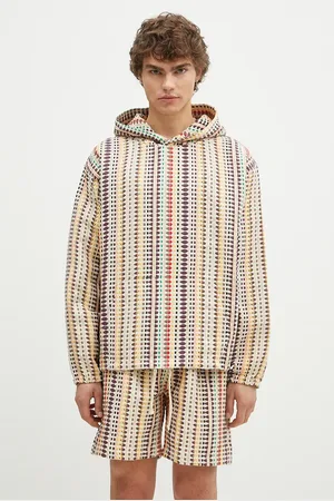 Pleasures Felpa in cotone Stitch Poncho Hoodie uomo colore con cappuccio P24F052