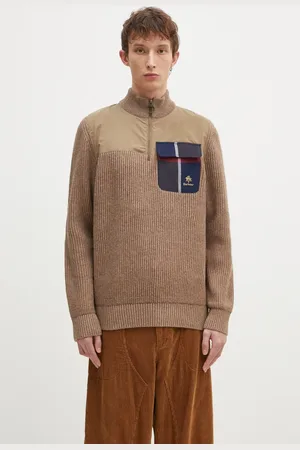 Baracuta Maglione in lana Barbour x Baracut Miller Half Zip Knit uomo colore BRMAG0192