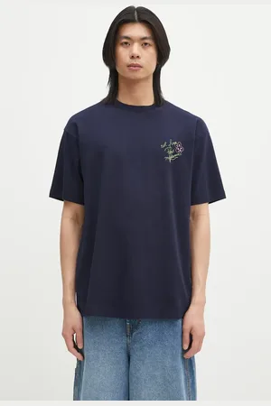 Drôle de Monsieur T-shirt in cotone Le T-Shirt Slogan Esquisse uomo colore G-TS188-CO002-NY