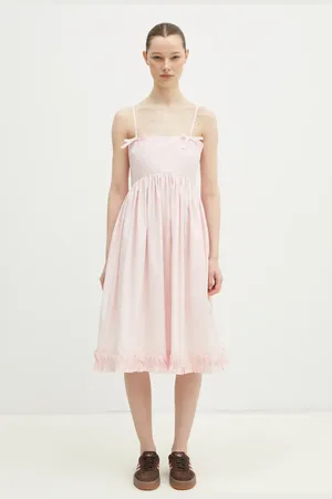 Ganni Vestito in cotone Cotton Poplin Strap colore W0325