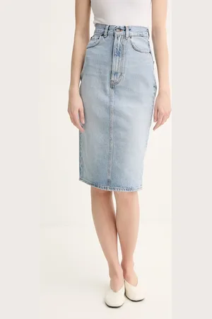 Fiorucci Gonna di jeans Faded Heart Pocket Denim Midi Skirt colore W02SPDSK295DN01DN01
