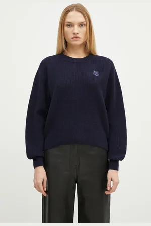 Maison Kitsuné Maglione in lana Bold Fox Head Patch donna colore LW00814KT1093