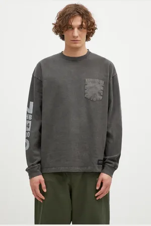 NEIGHBORHOOD Top a maniche lunghe in cotone Pigment Dyed Crewneck Longsleeve colore 242UNNH.CSM03