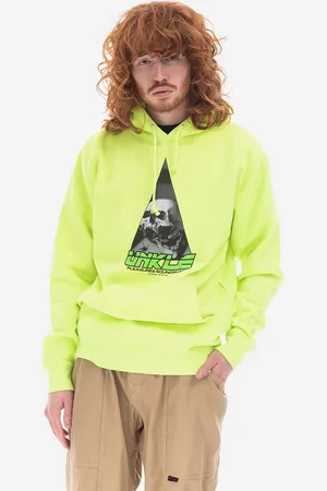 Pleasures Felpa in cotone uomo Soundscape Hoodie P22U006-YELLOW