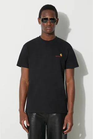 Carhartt T-shirt in cotone S/S American Script T-Shirt uomo colore con applicazione I029956.89XX