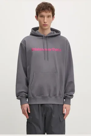 This Is Never That Felpa in cotone T-Logo Hoodie uomo colore con cappuccio con applicazione TN243TSWHO01