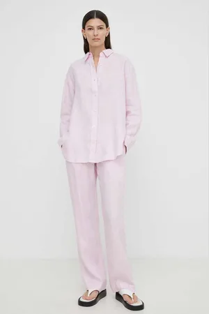 Samsøe Samsøe Pantaloni in lino HOYS colore F23900002