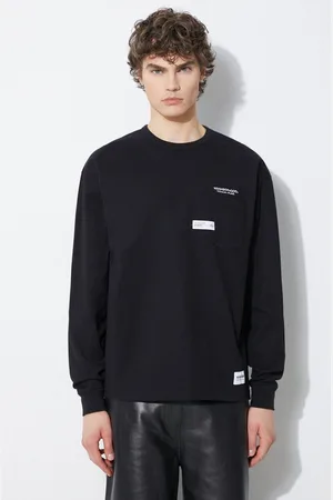 NEIGHBORHOOD Top a maniche lunghe in cotone Classic-P Crewneck colore con applicazione 241FPNH.CSM05