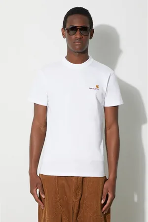 Carhartt T-shirt in cotone S/S American Script T-Shirt uomo colore con applicazione I029956.02XX