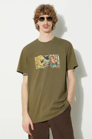 Maharishi T-shirt in cotone Tiger Vs. Samurai T-Shirt uomo colore 1079.OLIVE