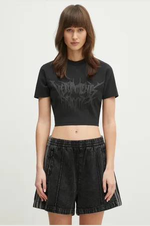 Vetements T-shirt Drip Metal Cropped Fitted donna colore WA66TR730B