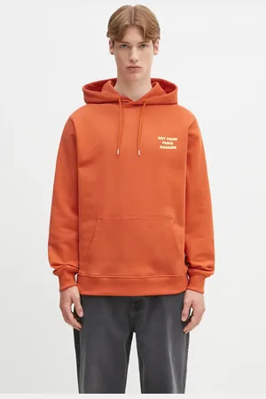 Drôle de Monsieur Felpa in cotone Le Hoodie Slogan uomo colore con cappuccio G-HO162-CO127-RT