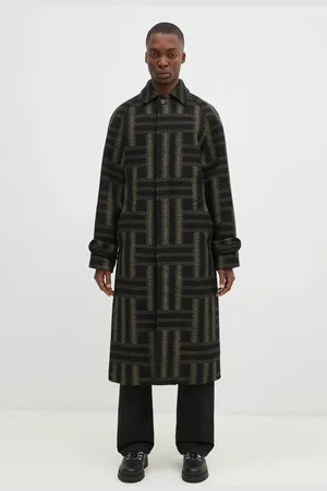 Kenzo Cappotto in lana Weave Overcoat colore FE65MA0329JB.99