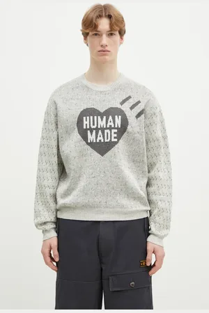 HUMAN MADE Maglione con aggiunta di lino Heart Knit Sweater uomo colore HM29CS002