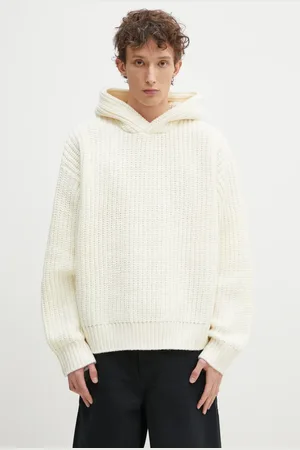 Mki Miyuki-Zoku Maglione in misto lana Chunky Rib Knit Hoody uomo colore CHUNKY.RIB.KNIT.HOODY.O