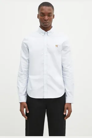Maison Kitsuné Camicia in cotone Mini Fox Head uomo colore MM00413WC5012