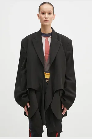 MARTINE ROSE Giacca in lana Oversized Knotted Tailored Jacket colore 351WT05006