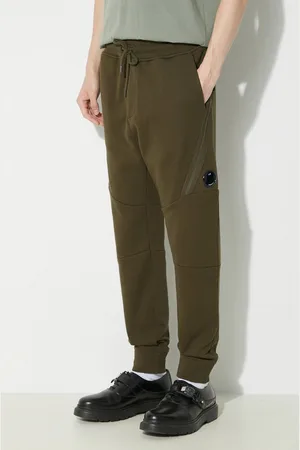C.P. Company Pantaloni da jogging in cotone Diagonal Raised Fleece colore 16CMSP084A005086W