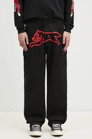 ICECREAM Pantaloni in cotone Running Dog Cargo Pant colore IC24430