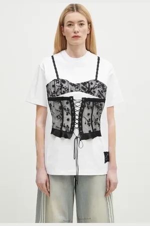 Andersson Bell T-shirt in cotone Lace Corset Oversized donna colore atb1268w