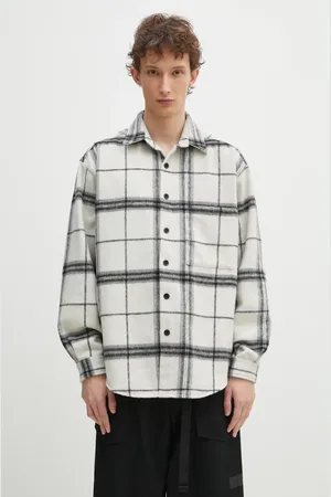 Mki Miyuki-Zoku Camicia in misto lana Check Flannel Shirt uomo colore CHECK.FLANNEL.SHIRT.OFF