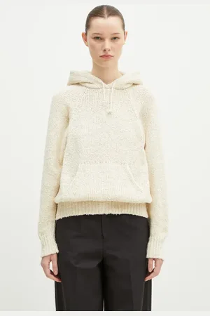 VISVIM WMV maglione di seta Raglan Hoodie P.O. Knit Mawata donna colore 325105012002
