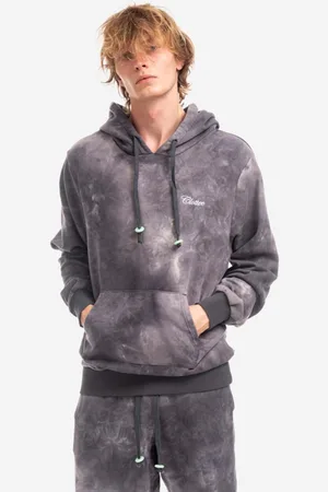 CLOTTEE Felpa in cotone Script Tie Dye Hoodie uomo