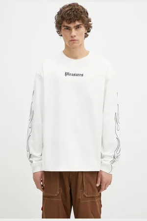 Pleasures Top a maniche lunghe in cotone Fiery Heavyweight Longsleeve colore con applicazione P24W027