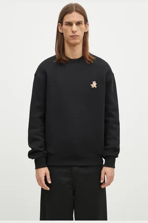Maison Kitsuné Felpa in cotone Speedy Fox Patch uomo colore con applicazione MM00313KM0307