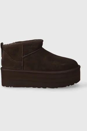 UGG Stivali da neve in camoscio Classic Ultra Mini Platform 1135092