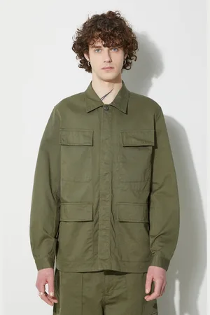Universal Works Giacca Mw Fatigue Jacket uomo colore 166.LIGHT.OLIVE